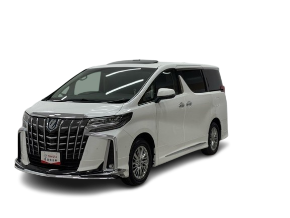 Toyota Alphard Hybrid front view used luxury minivan from Japan