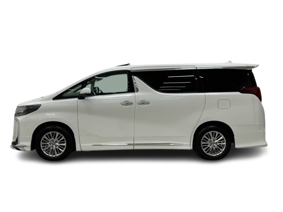 Toyota Alphard Hybrid side view used luxury minivan from Japan