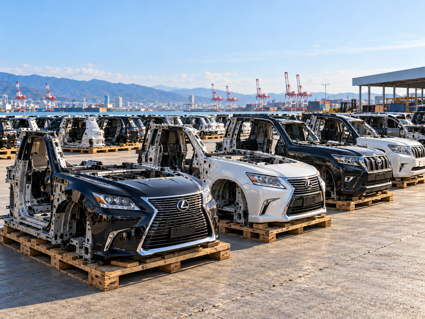 Japanese half cuts prepared for bulk export